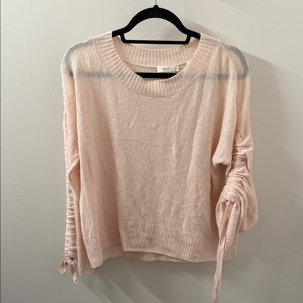 A.L.C. Women's Blush Pink Crew Neck Sweater